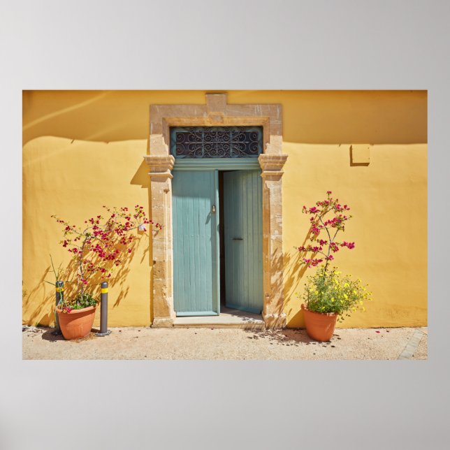 Poster Vielles portes vertes authentiques à Nicosie Chypr (Devant)