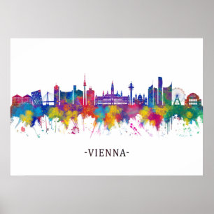 Poster Vienne Autriche Skyline