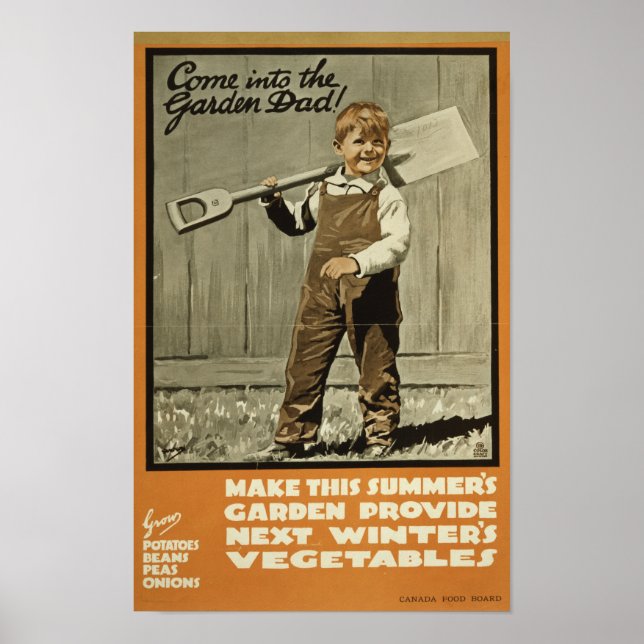 Poster Viens dans le jardin papa ! (Devant)