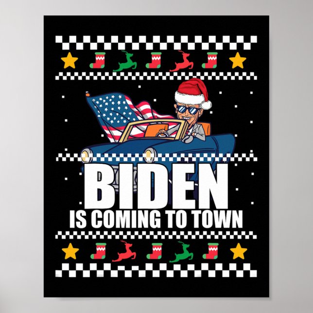 Poster Vient À La Ville Mème Sweater De Noël (Devant)