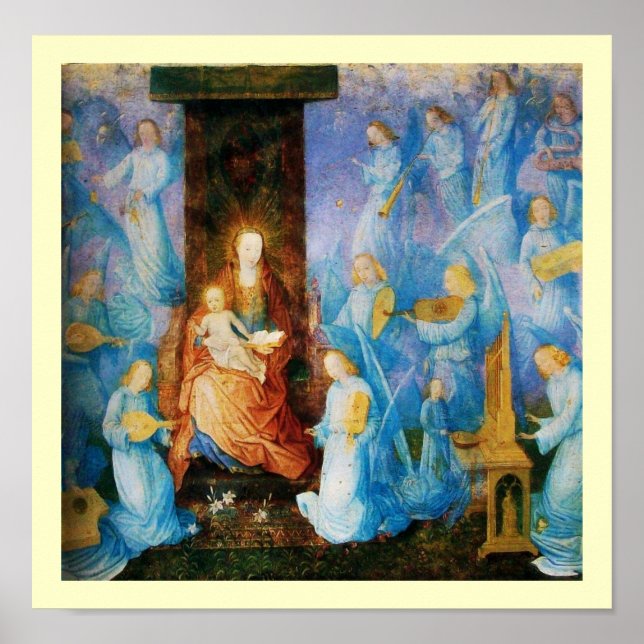 POSTER VIERGE AVEC ENFANT - CONCERT D'ANGES (Devant)