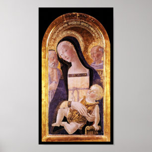 Poster VIERGE AVEC ENFANT ET SAINTS par Neroccio de Landi