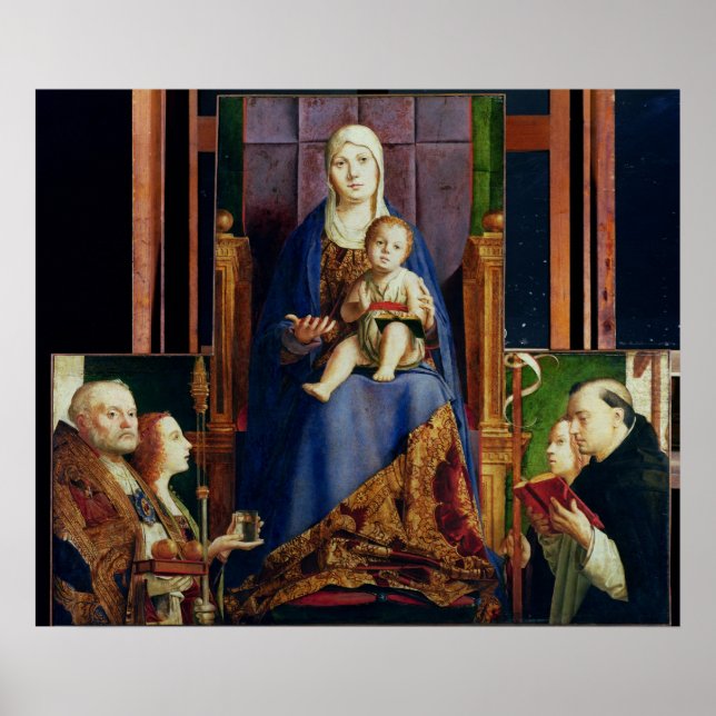 Poster Vierge avec Saint Nicolas de Bari (Devant)