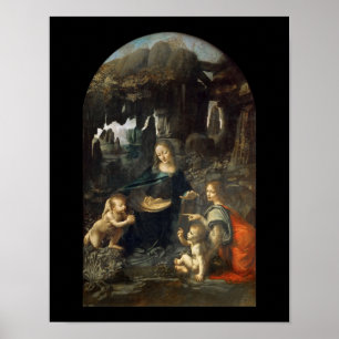Poster Vierge des Roches, Léonard de Vinci