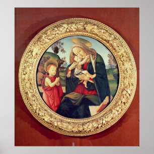 Poster Vierge et enfant avec Jean-Baptist
