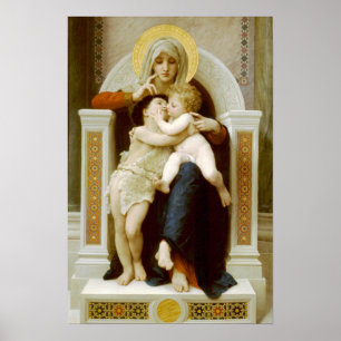 Poster Vierge et enfant avec Jean Baptiste