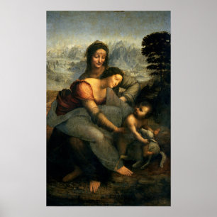 Poster Vierge et enfant avec Sainte-Anne, c.1510