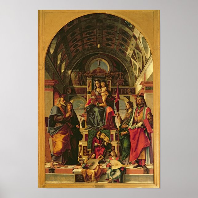 Poster Vierge et enfant avec saints, 1499 (Devant)