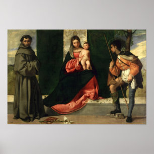 Poster Vierge et enfant avec St Anthony de Padoue