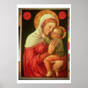 Poster Vierge et enfant, c.1465 (huile sur panneau)