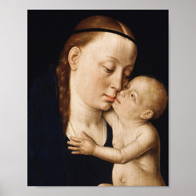 Poster Vierge et enfant - Noël (Devant)