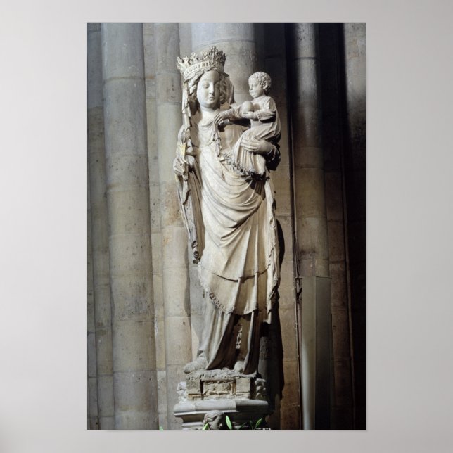 Poster Vierge et Enfant, Notre-Dame de Paris (Devant)