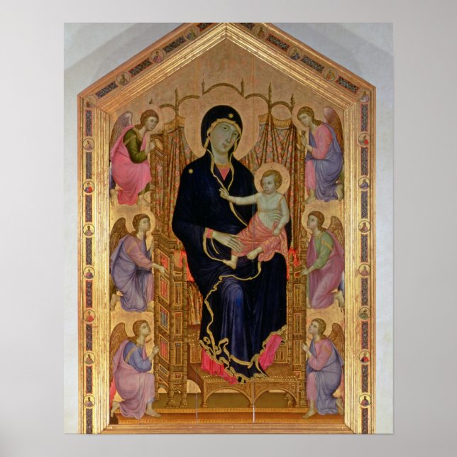 Poster Vierge et Enfant (Rucellai Madonna) 1285 (tempéra (Devant)