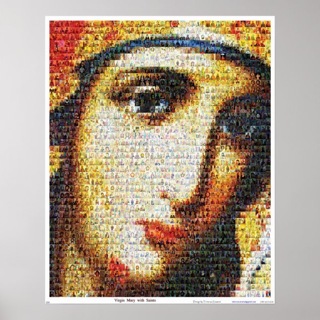 Poster Vierge Marie aux saints (Devant)