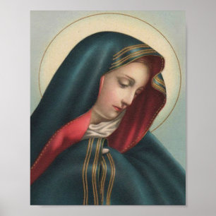 Poster Vierge Marie catholique religieuse
