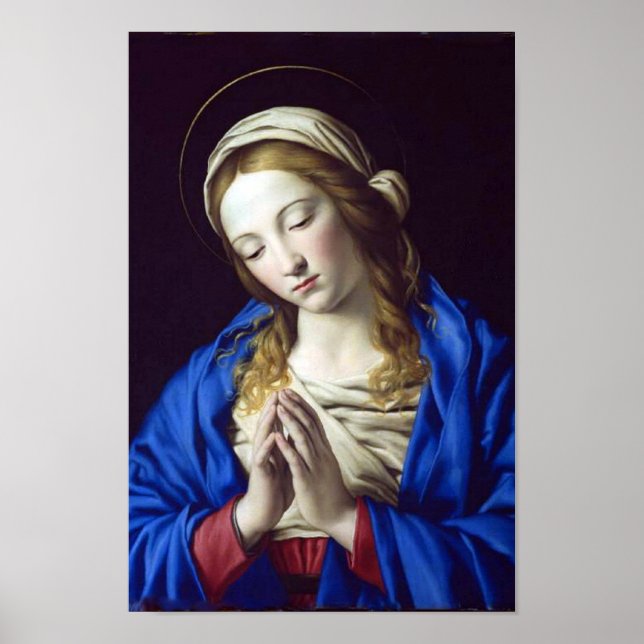 Poster Vierge Marie dans l'affiche de prière (Devant)