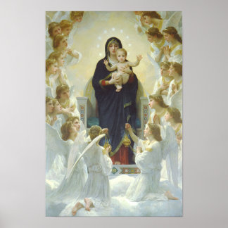 Poster Vierge Marie des Anges & Bébé Jésus Notre Dame
