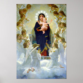 Poster Vierge Marie des Anges & Bébé Jésus Notre Dame