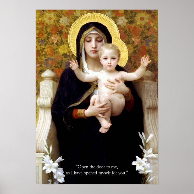 Poster Vierge Marie et Jésus Christ (Devant)