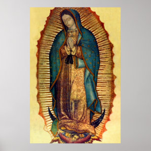 Poster Vierge Marie Guadalupe Tilma Image complète