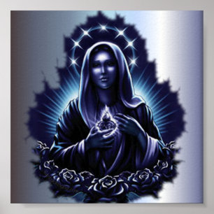 Poster Vierge mauve Marie Imprimer