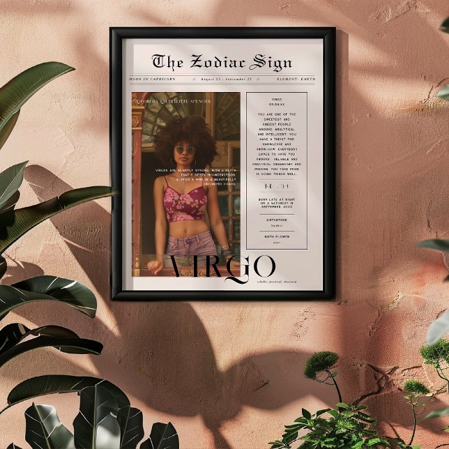 Poster Vierge | Zodiac Astrologie Photo Journal (Créateur téléchargé)