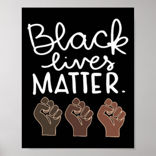 Poster Vies Noires comptent Blm Droits de l'Homme Histoir