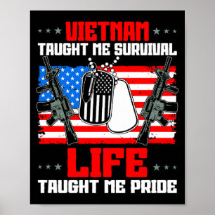 Poster Vietnam a enseigné la survie. la vie a enseigné la
