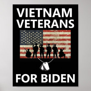 Poster Vietnam anciens combattants pour Joe Biden 2020 Pr