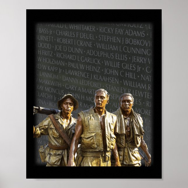Poster Vietnam Veterans Memorial Wall, Washington (Devant)
