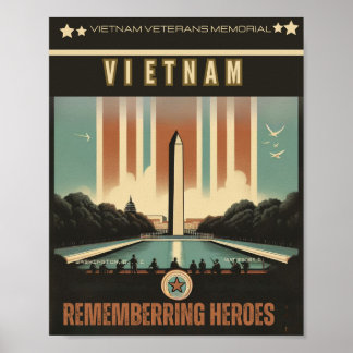 Poster Vietnam Veterans Memorial - Washington, D.C.
