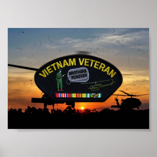 Poster Vietnam War LRRPS Vets Vets Patch (Devant)