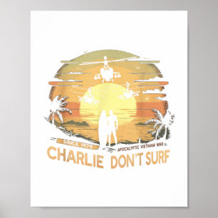 Poster Vietnam War Vintage Sunset - Clic Charlie Dont Sur