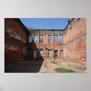 Poster Vieux bâtiment abandonné à Shreveport, Louisiane