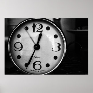 Poster Vieux cadenas noir et blanc