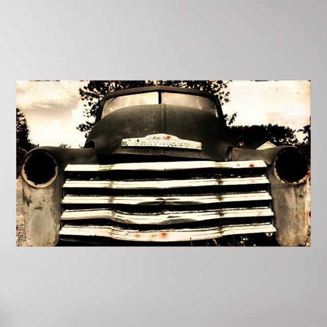 Poster Vieux Camion d'Agriculture Chevy (Devant)