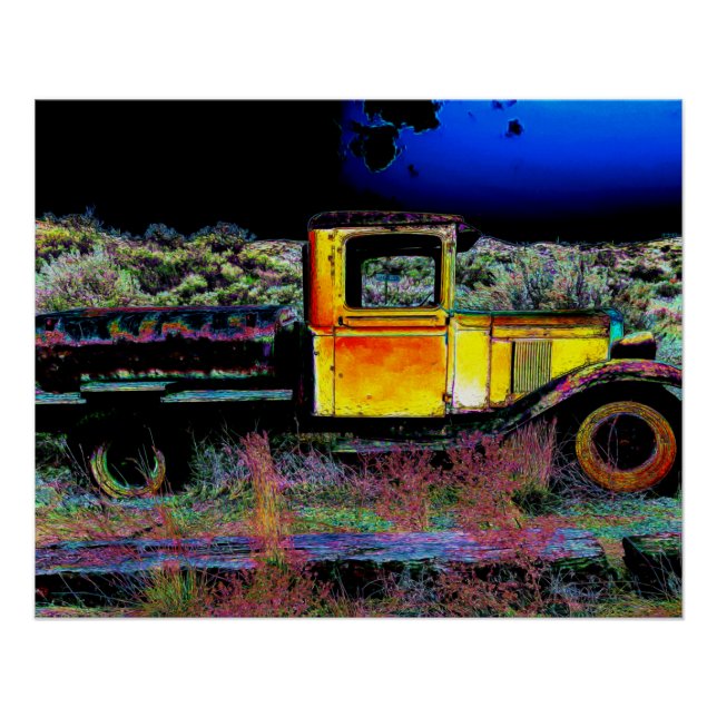 Poster Vieux camion Vintage (Devant)