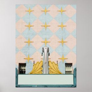 Poster Vieux chapiteau classique de théâtre de film