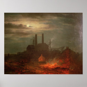 Poster Vieux charbonnage de Hetton, Newcastle