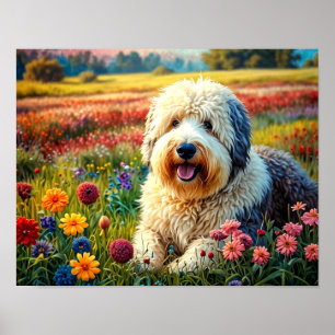 Poster Vieux chien de berger anglais