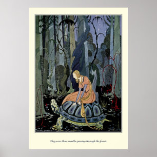 Poster Vieux contes de fées français : à travers la forêt