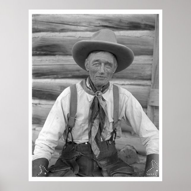 Poster Vieux cowboy (Devant)