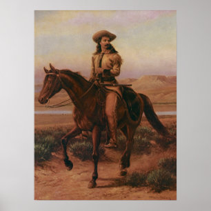 Poster Vieux Cowboys, Buffalo Bill sur Charlie par Cary