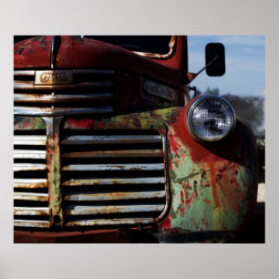 Poster Vieux gril de camion