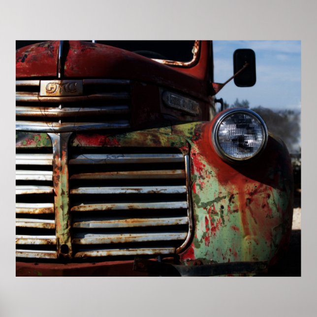 Poster Vieux grill de camion (Devant)