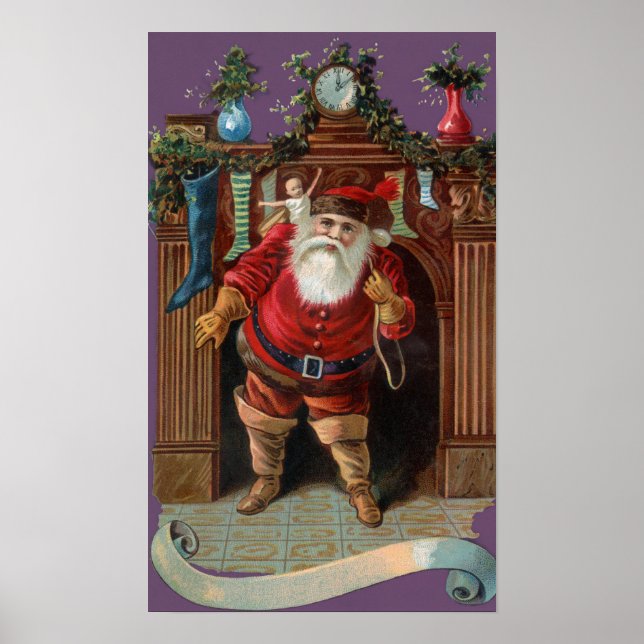 Poster Vieux-Monde Père Noël (Devant)