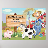 Vieux monogramme de la ferme E-I-E-E-I-O de MacDon