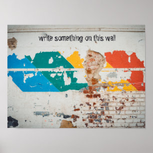 Poster Vieux mur peint avec graffiti