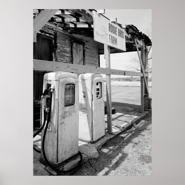 Poster Vieux Pompes à gaz (Devant)