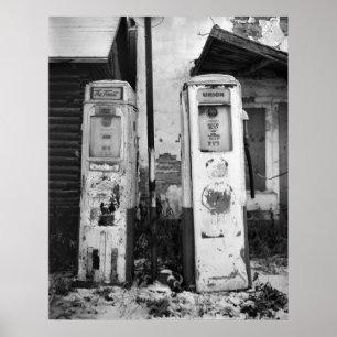 Poster Vieux Pompes à gaz